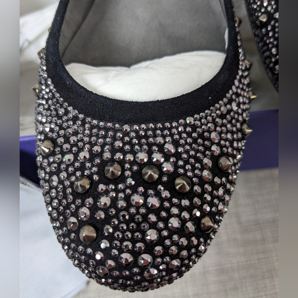 NIB, Stuart Weitzman Nubeads, Suede flats, Size 8M - Picture 3 of 14
